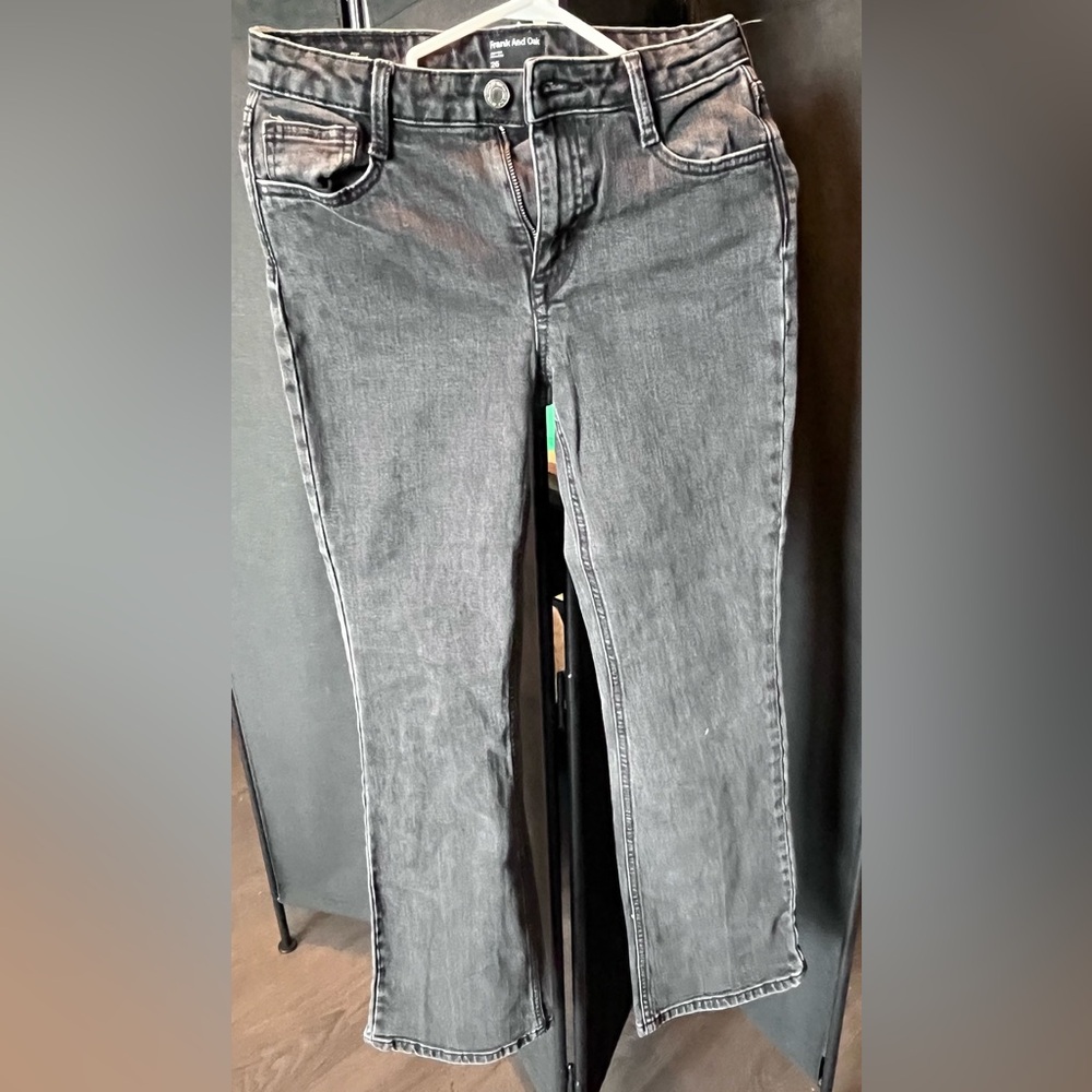 Frank & Oak Women's Gray Straight Leg Jeans